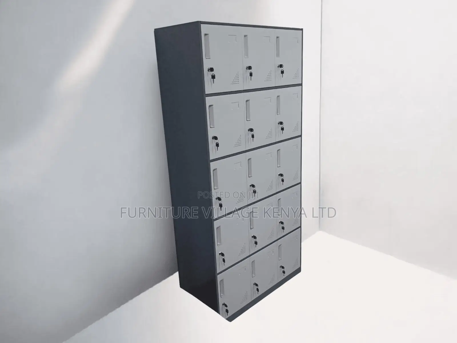 15-Door's Metallic Gym Storage Locker Cabinet