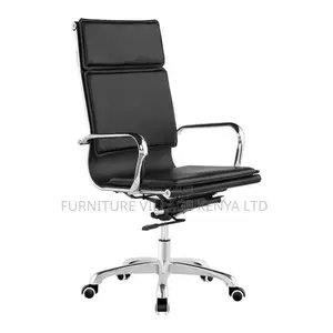 Black Leather Adjustable Desk Task Chair