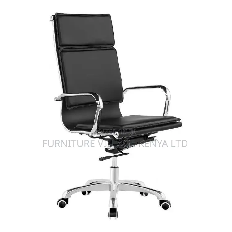 Black Leather Adjustable Desk Task Chair