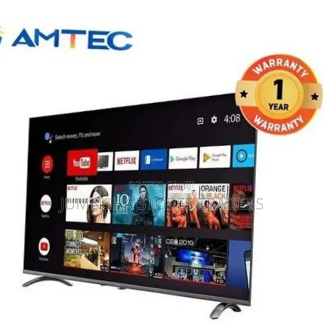 Amtec 43" Inch TV Frameless, Bluetooth Connectivity, TV