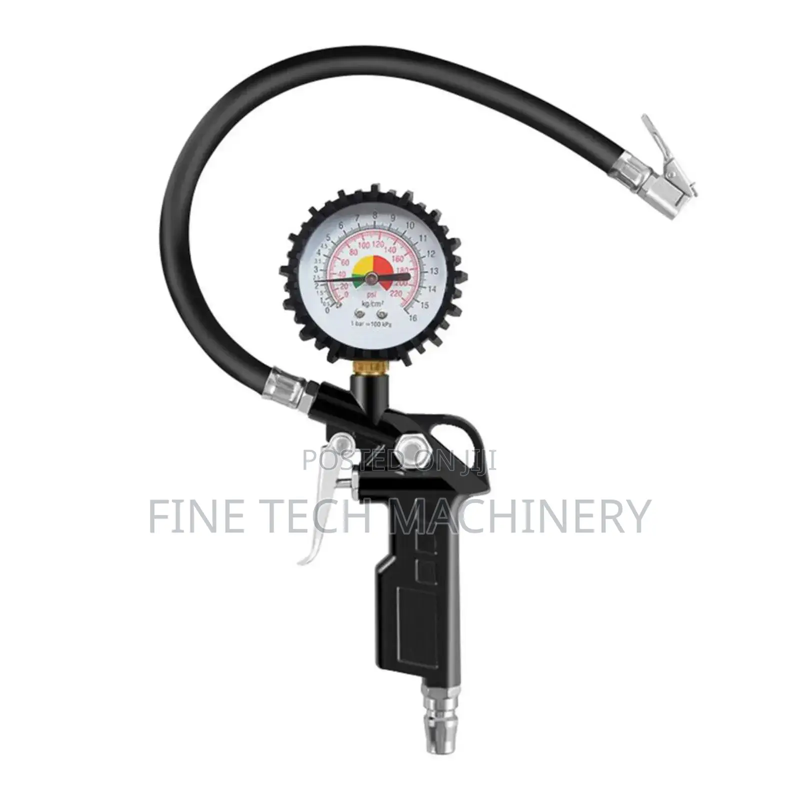 Tire Inflator Gun With A Pressure Gauge.