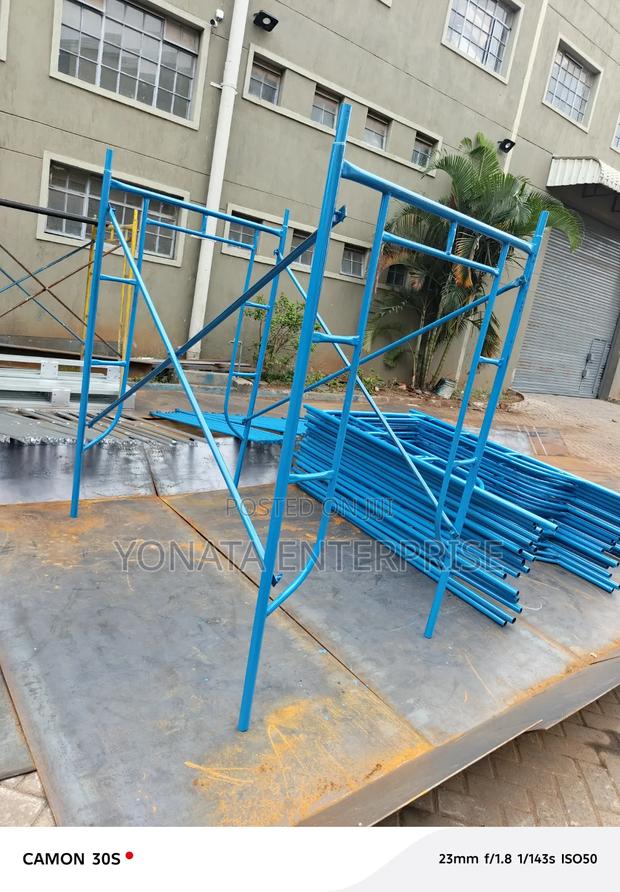 Scaffolding H-Frame Ladders 2m High Blue in Color