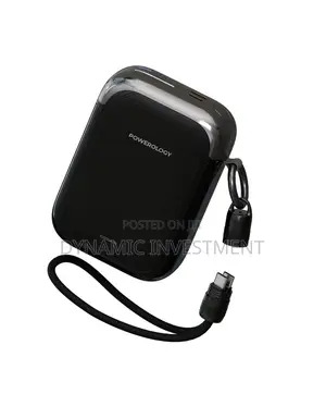 Powerology 20000mah With Pd22.5w Type C 20w Mini Portable Power Bank