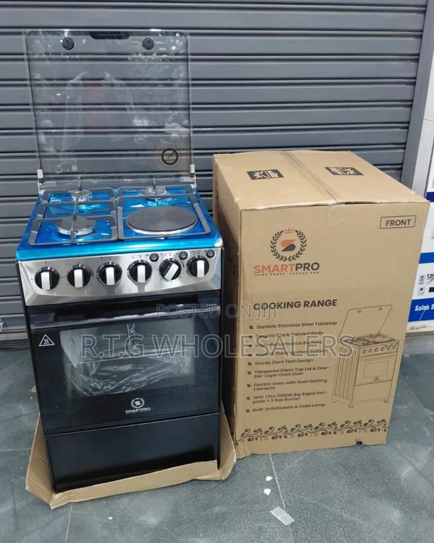 Smartpro 50x55 Cooker 3 Gas + 1 Electric Hotplate Oven