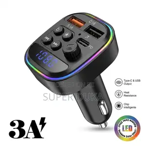 Modulator.C16 Car Fm -Usb, Bluetooth -22.5w Fast Charger.Rgb Light