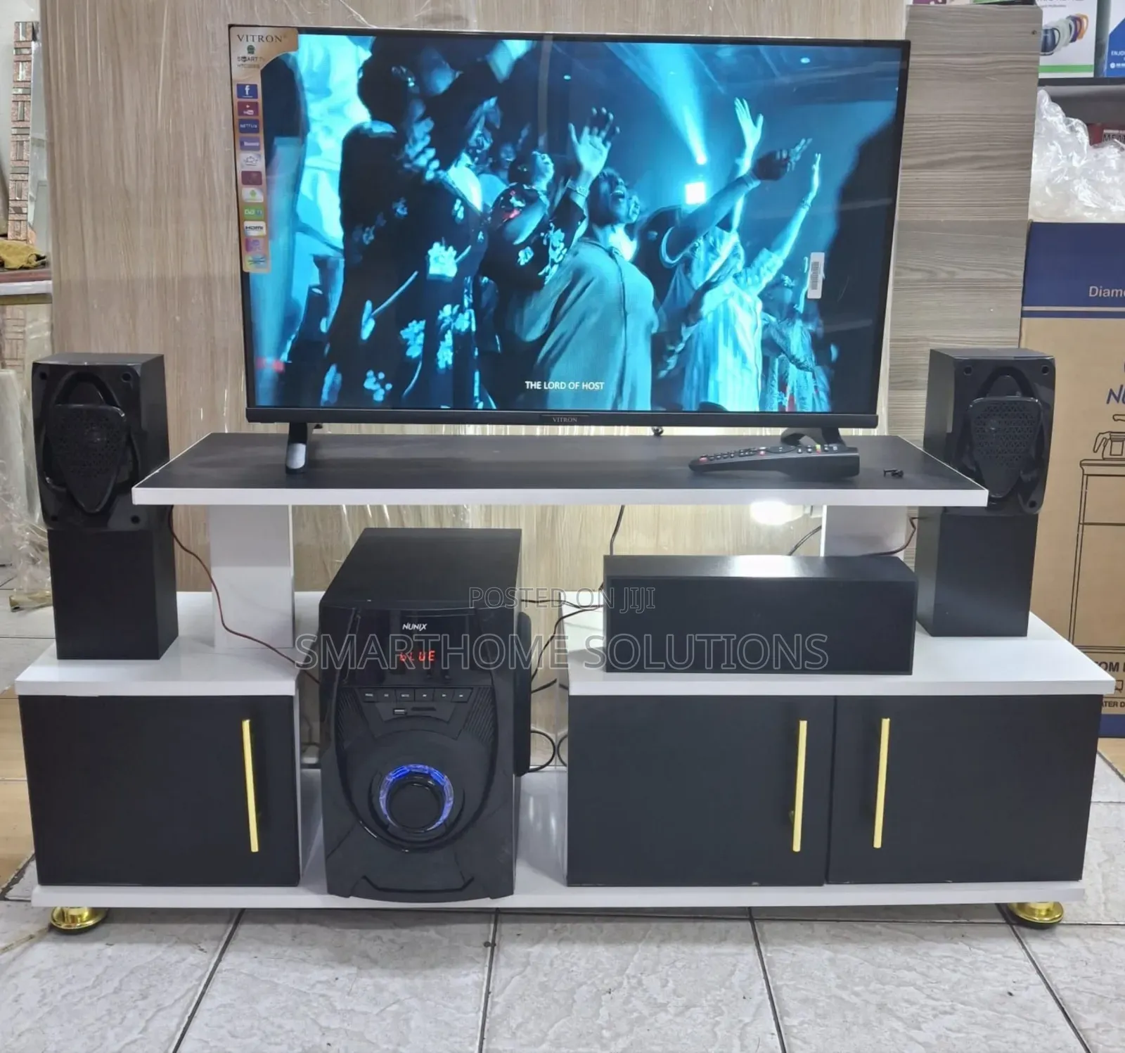 Istanbul 2 Tv Cabinet With Led Lighting Storage Space