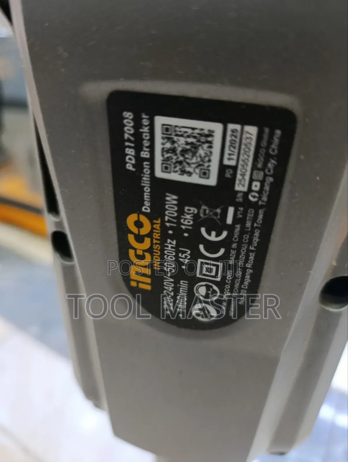 1700watts 45j Ingco Demolition Hummer/ 1700watts 16kg Demolition Humme