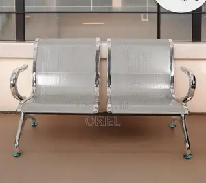 Office Bench : Stainless Steel Office 2-Seater Waiting Bench