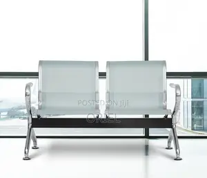 Office Bench : Stainless Steel Office 2-Seater Waiting Bench