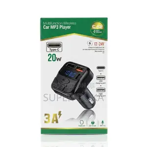 C42 Car Fm Modulator/Transmitter-Bluetooth- 20w Pd Type-C Fast Charge