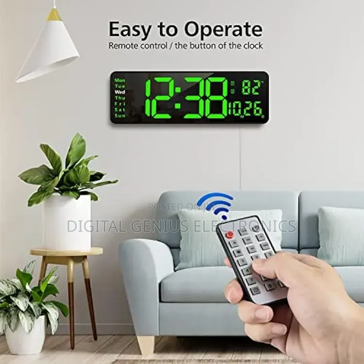 Large Led Digital Alarm Wall Clock