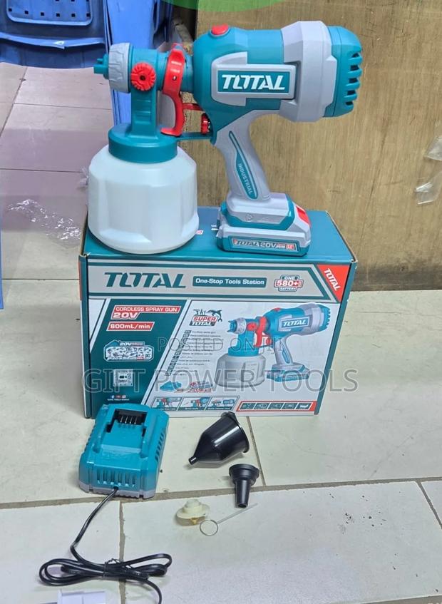 Total Cordless Spray Gun 20v/1000ml Rechargeable Spray Gun