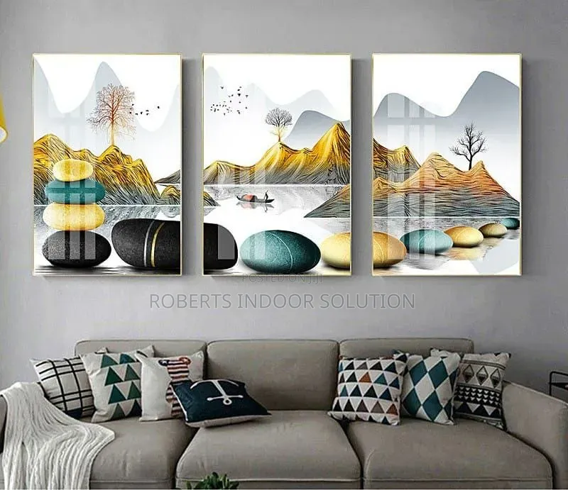 Wall Art Set Featuring a Landscape