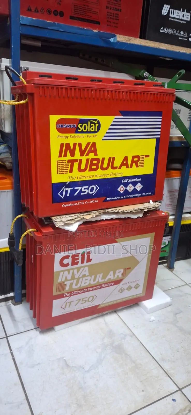 Inva Tubular It750 Chloride Solar 200ah 12v