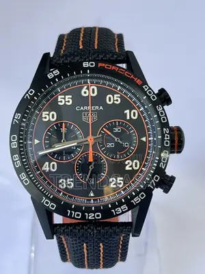 Tag Heuer Carrera Porche Canvas Straps With Orange Stitching