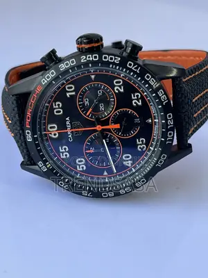 Tag Heuer Carrera Porche Canvas Straps With Orange Stitching