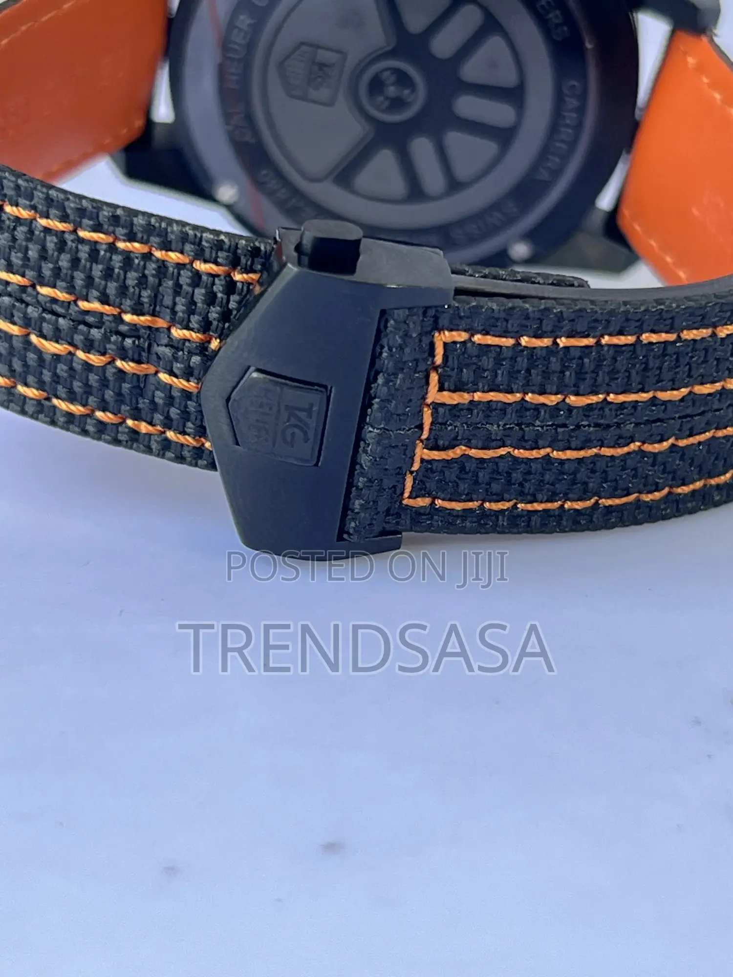Tag Heuer Carrera Porche Canvas Straps With Orange Stitching