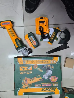 Cordless Angle Grinder 20v 1battery Charger Handle Guard