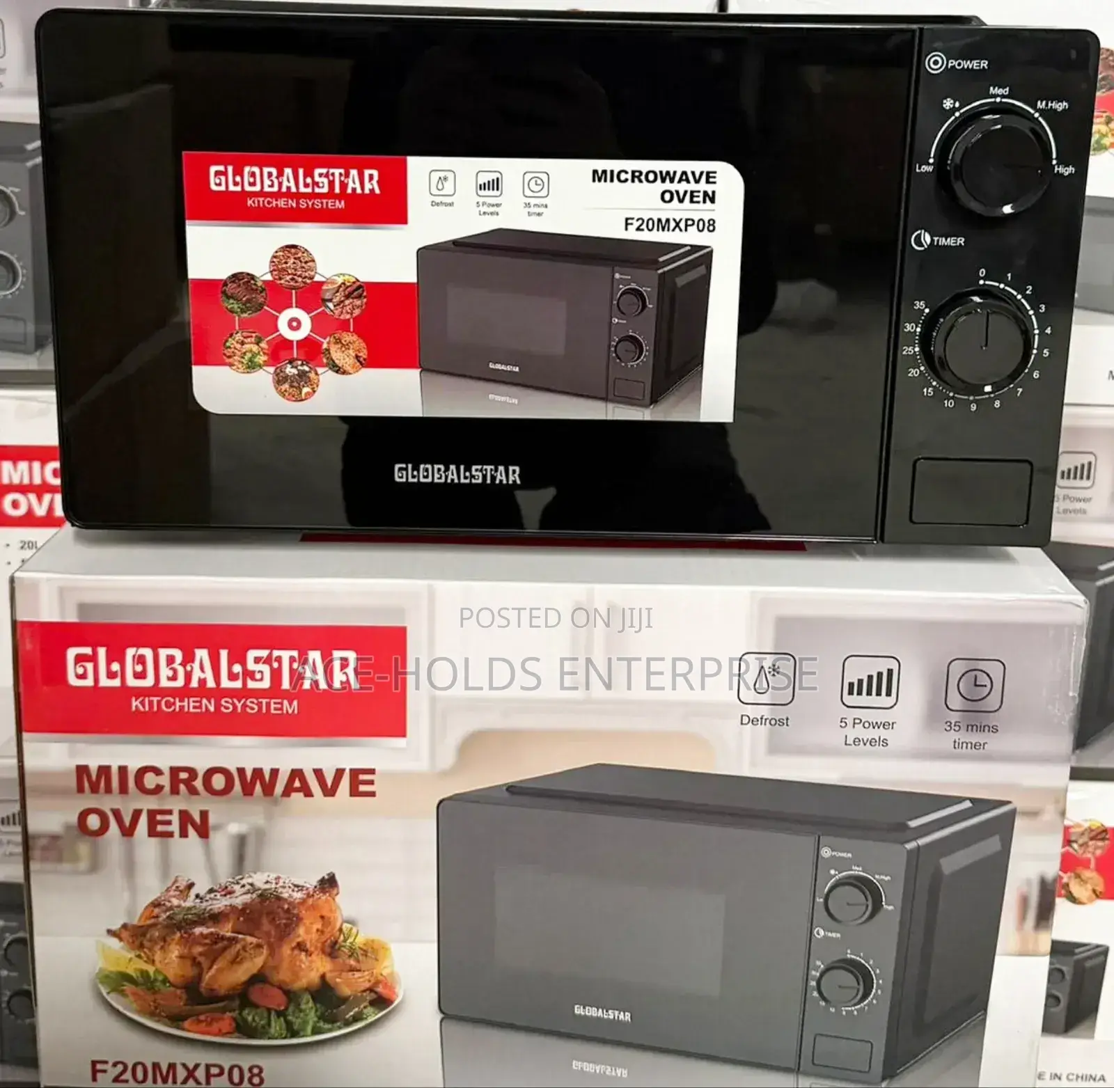20 Litres (Silver) - Globalstar Manual Microwave Oven