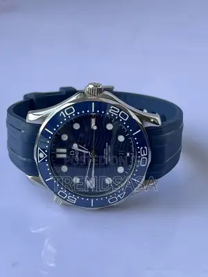 Omega Sea-Master Blue Dial and Rubber Straps Watch