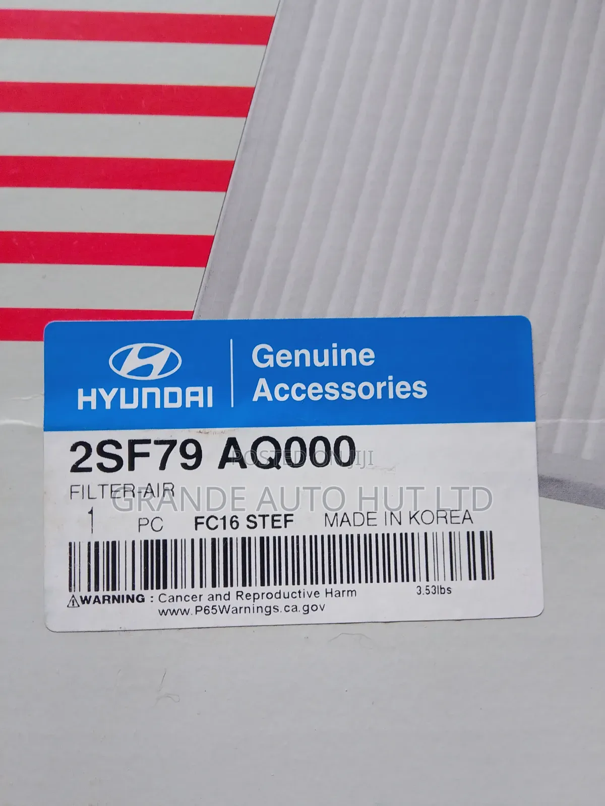 Ac Filter Hyundai Santa Fe 2012 (Genuine)