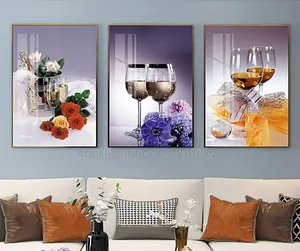 Dining Table Champagne Glasses Art Wall Painting
