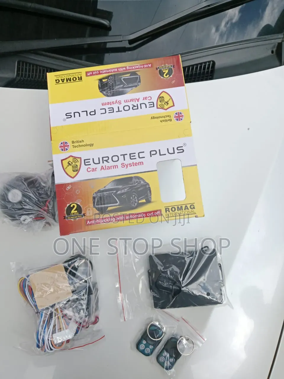 Eurotec Generic Complete Car Security Alarm System With 2 Remote Keys