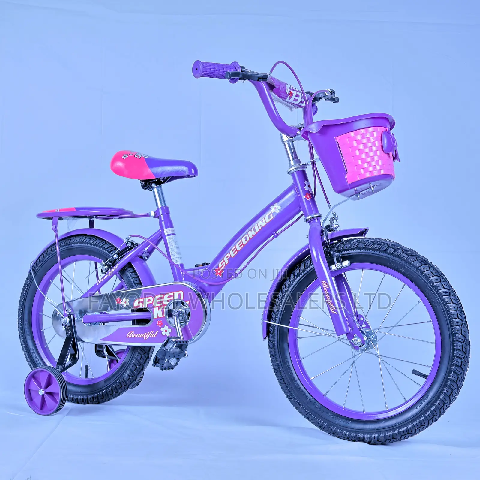 Baby Bicycle Size 16 With Training Wheels and Steel Frame