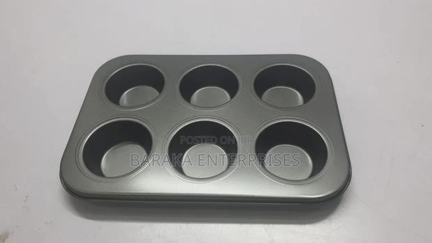 Nonstick 6 Hole Cupcakes Baking Tin - thumbnail 3