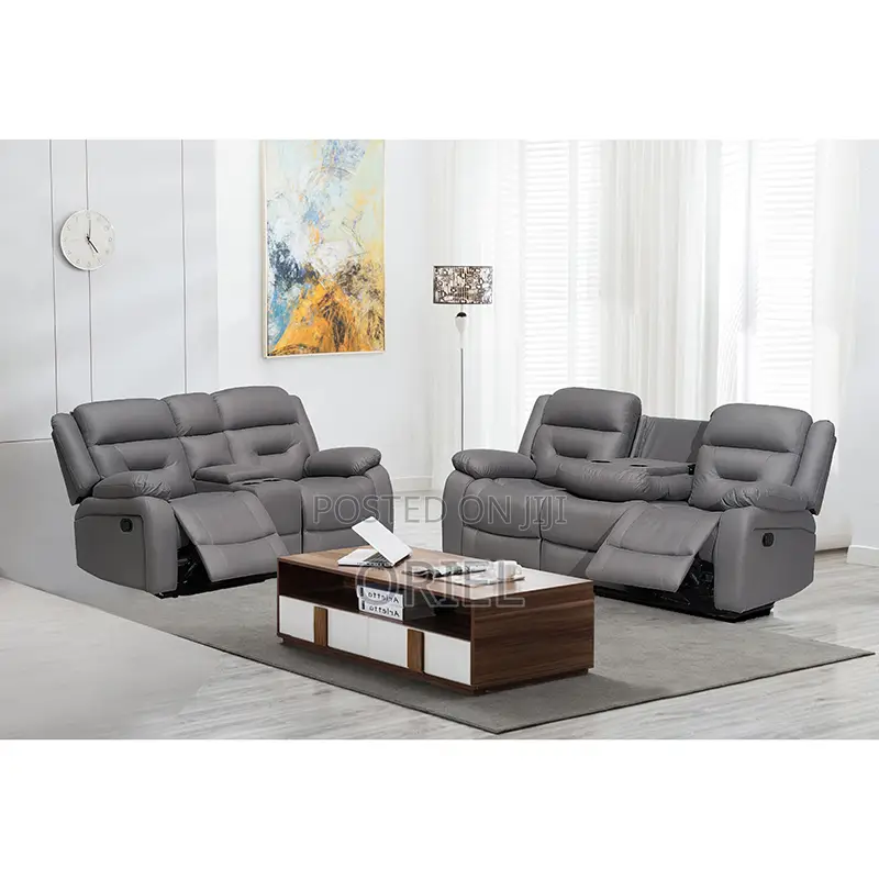 Office Sofa : 6-Seater Leather Reclining Executive Home/Office Sofaset