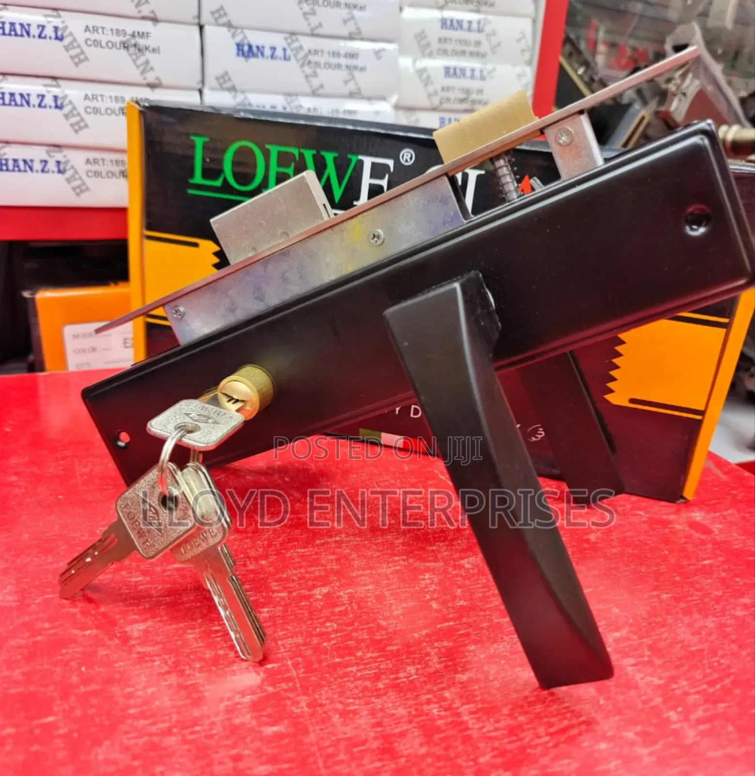 Black Door Lock for Wooden/Steel Door