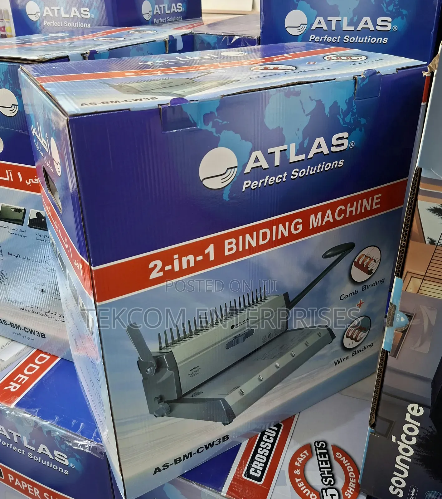 Atlas 2in1 Comb / Wire Binding Machine Heavy Duty