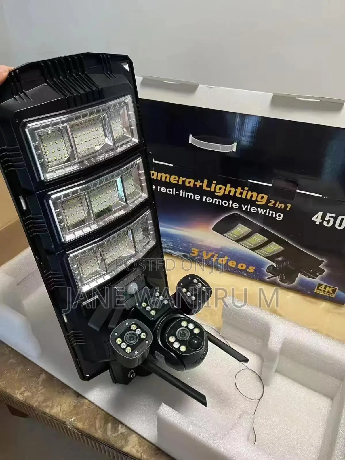 New 4g 450 Watt's 2 in 1 Floodlight Solar PTZ Camera