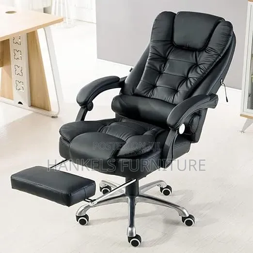 Recliner Office Chair Leather With Footrest
