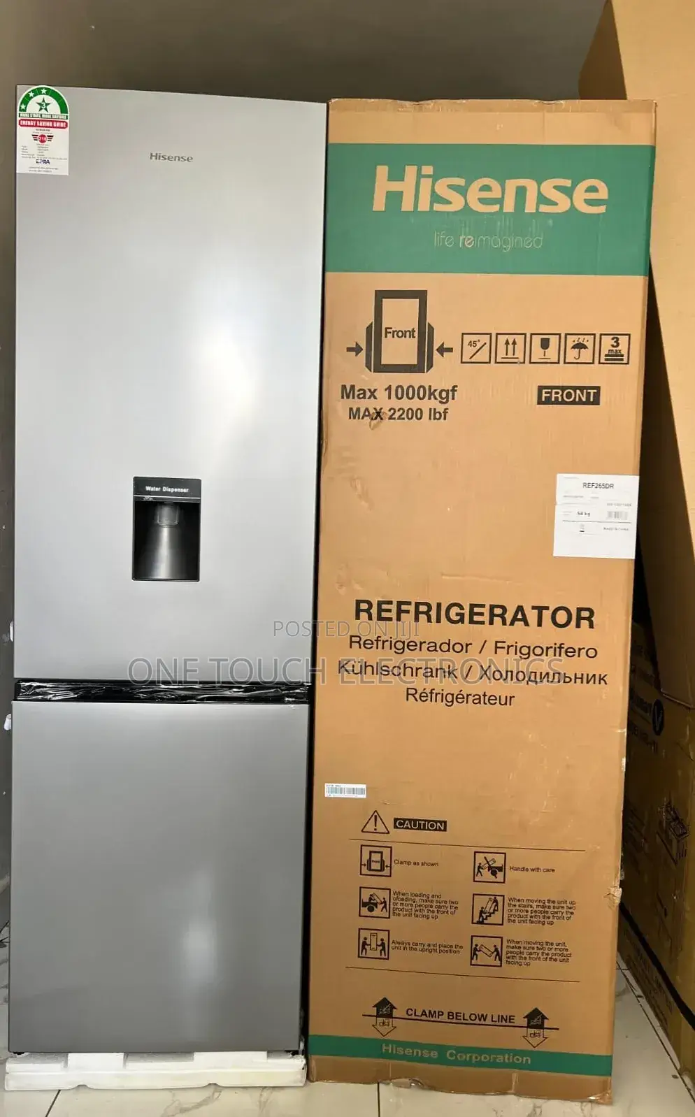 Hisense 268 Liters Ref265dr Bottom Freezer Fridge