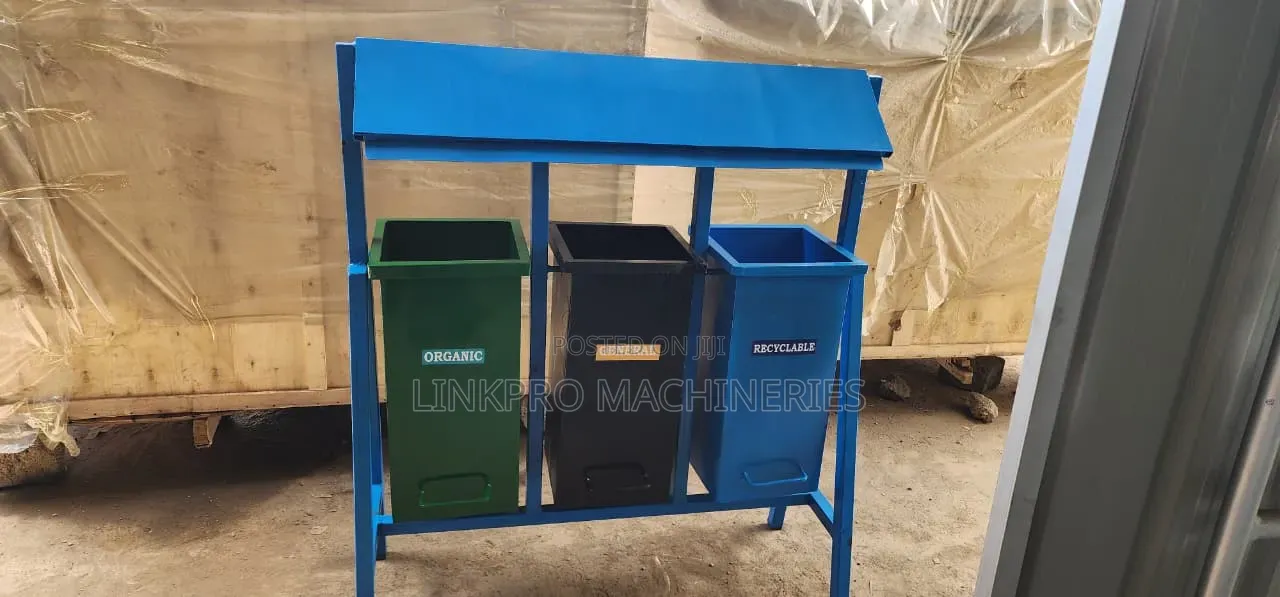 3 In 1 Coloured Metallic Garbage Bin