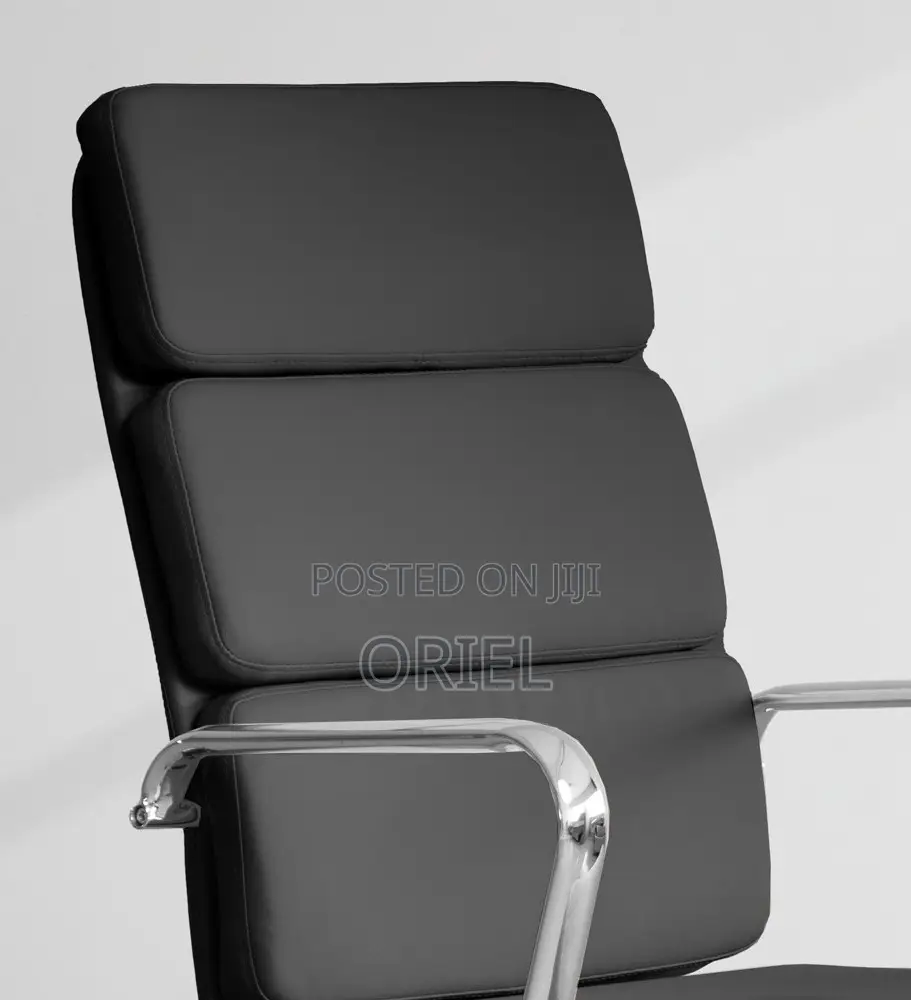 Office Chair : Ergonomic Black Pu Leather Executive Office Chair