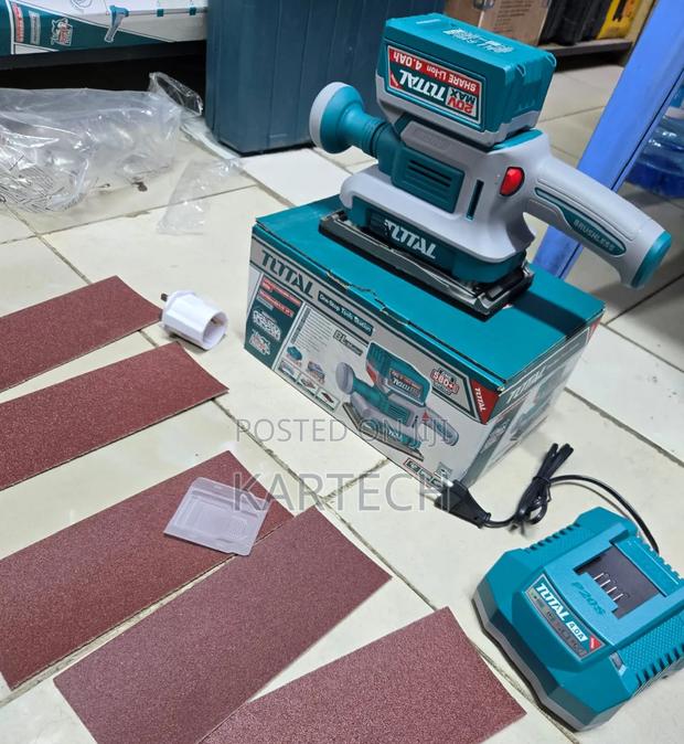 Total 20v Brushless Orbital Sander Kit (Battery + Charger Included)