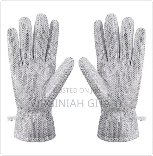 Grey Scrubbing/Scouring Gloves - main view