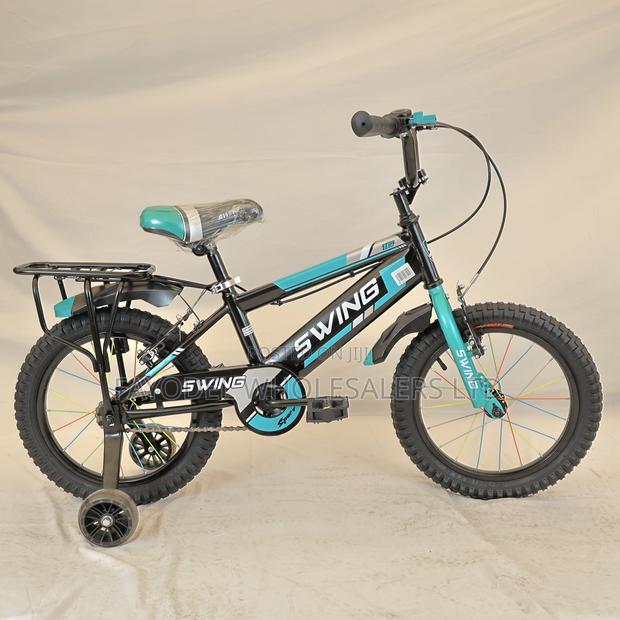 Swing 16” Bike With Back Seat Carrier – Safe, Stable Super Handy