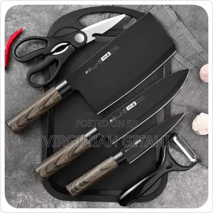 Black 7pcs Kitchen Knife Set