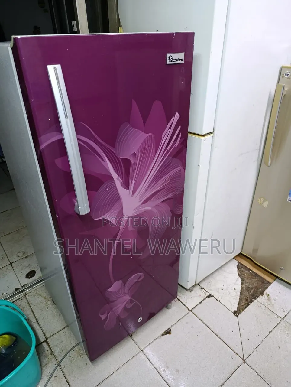 Flowered Single Door Refrigerator