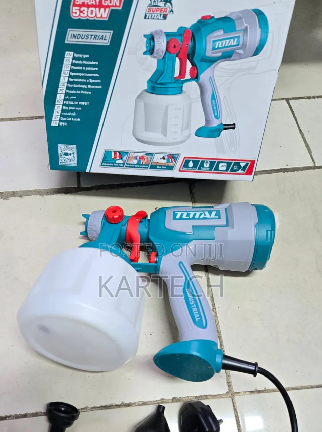 Total 530w Electric Corded Spray Gun – Industrial Paint Sprayer