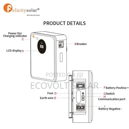 5.12kwh 24v 200ah Felicity Lithium Battery