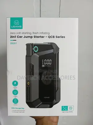 This Is the Usams Zb287 2-in-1 Car Jump Starter Tire Inflator.