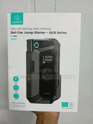 This Is the Usams Zb287 2-in-1 Car Jump Starter Tire Inflator.
