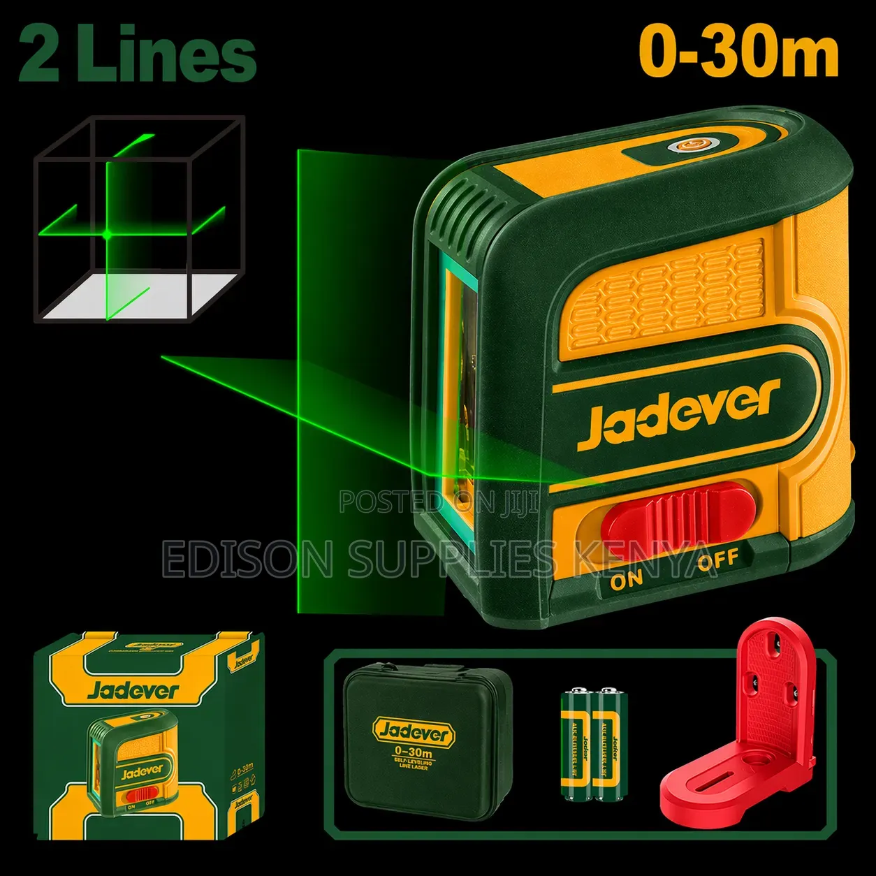 Jadever Self-Leveling Line Laser Green Cross Line Alignment Tool