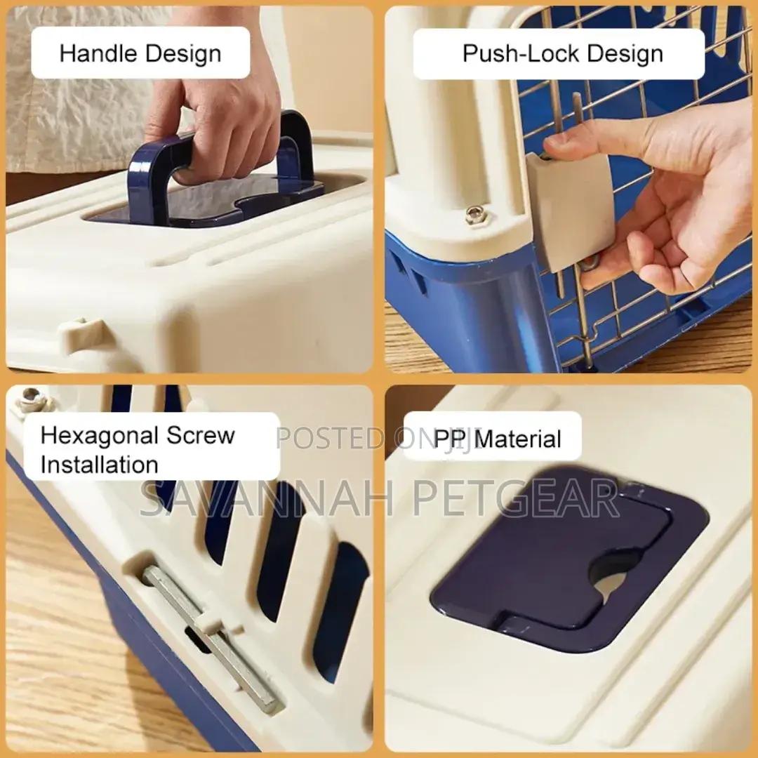 Small Portable Pet Travel Airplane Cages Plastic Carriers