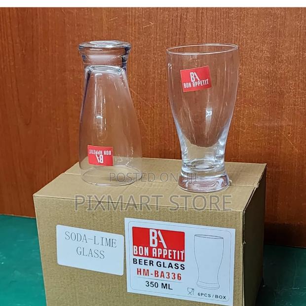 Bon Appetit 350ml Beer Glass Set of 6 – Durable Clear