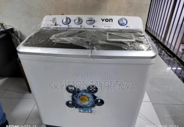 Clear White New Von 13kgs Washing Machine